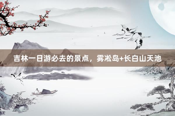 吉林一日游必去的景点，雾凇岛+长白山天池